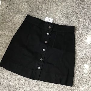 J. Crew mercantile black denim skirt